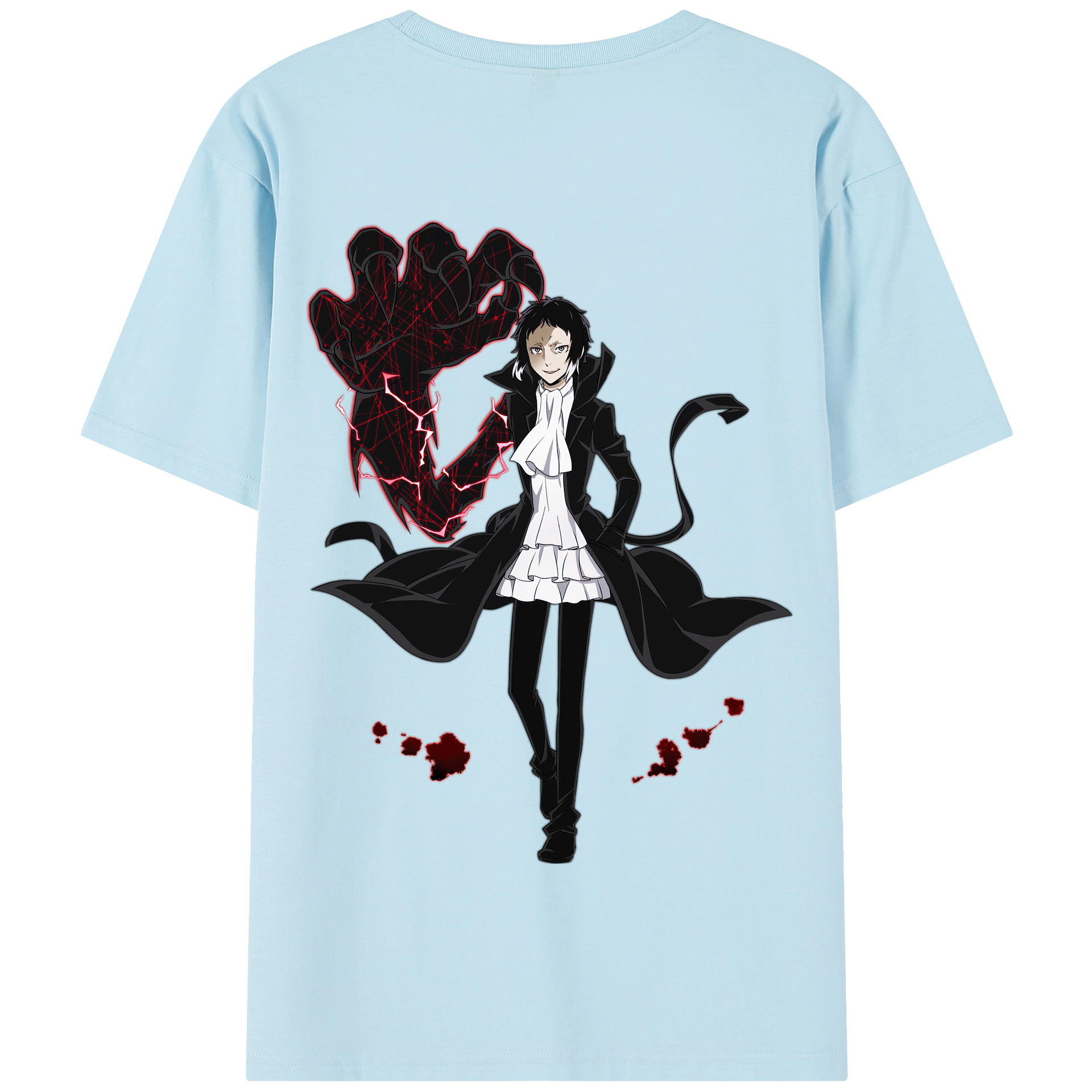 （画像用） 文豪ストレイドッグス Bungo Stray Dogs 綿100％半袖Tシャツ（背面プリント）